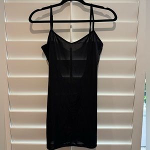 FOR LOVE & LEMONS NEW Black Low Back Slip Dress Mini S
